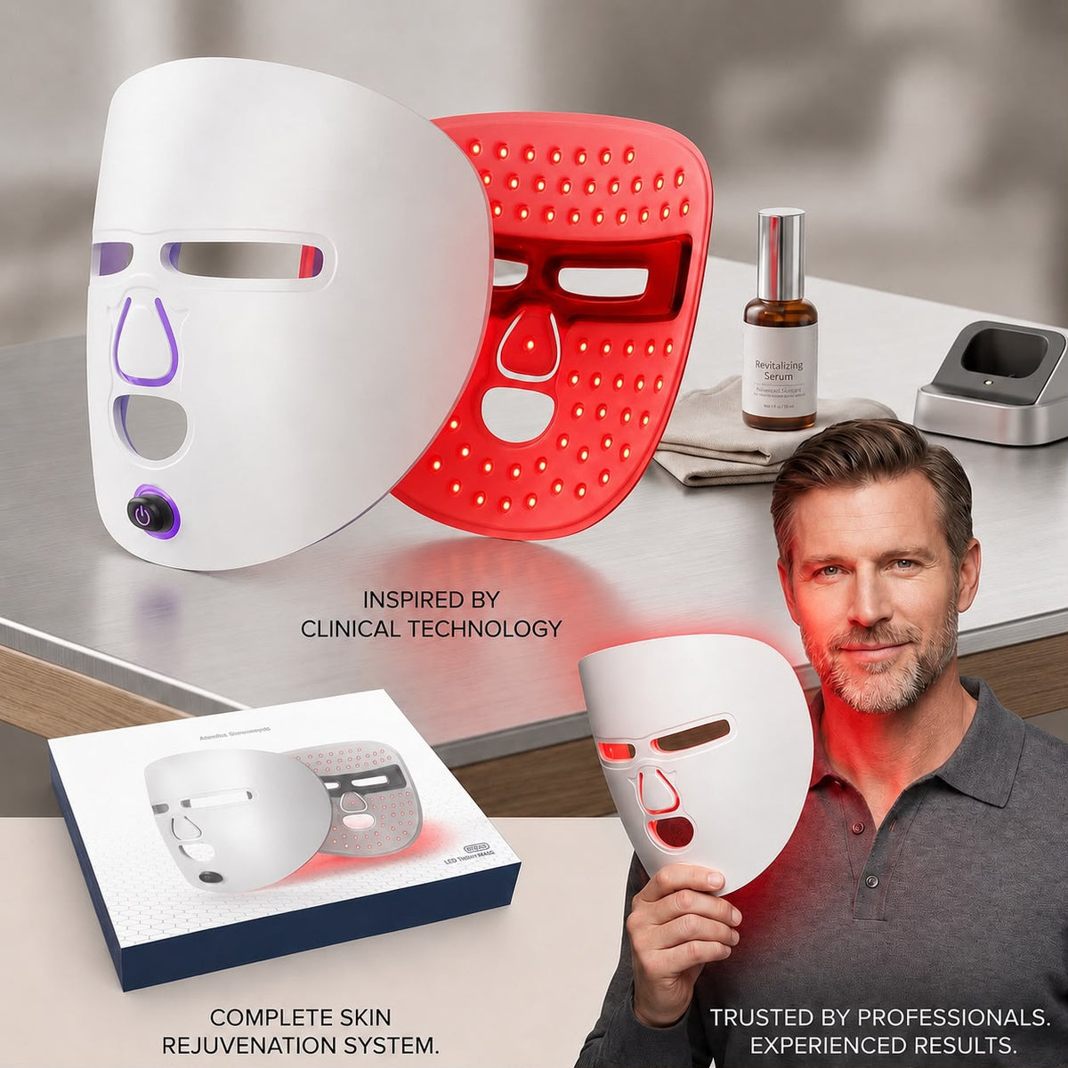 Red light Therapy mask - Pro facial Rejuvenation Device